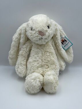 READ BNWT Jellycat ORIGINAL BASHFUL CREAM BUNNY Medium Soft Plush stuffed rabbit